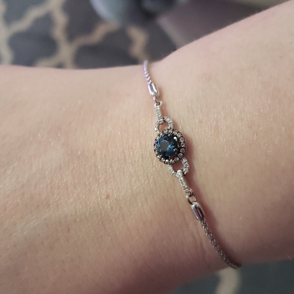 Kay Jewelers Jewelry Levian Blue Topaz And Diamond Bolo Bracelet